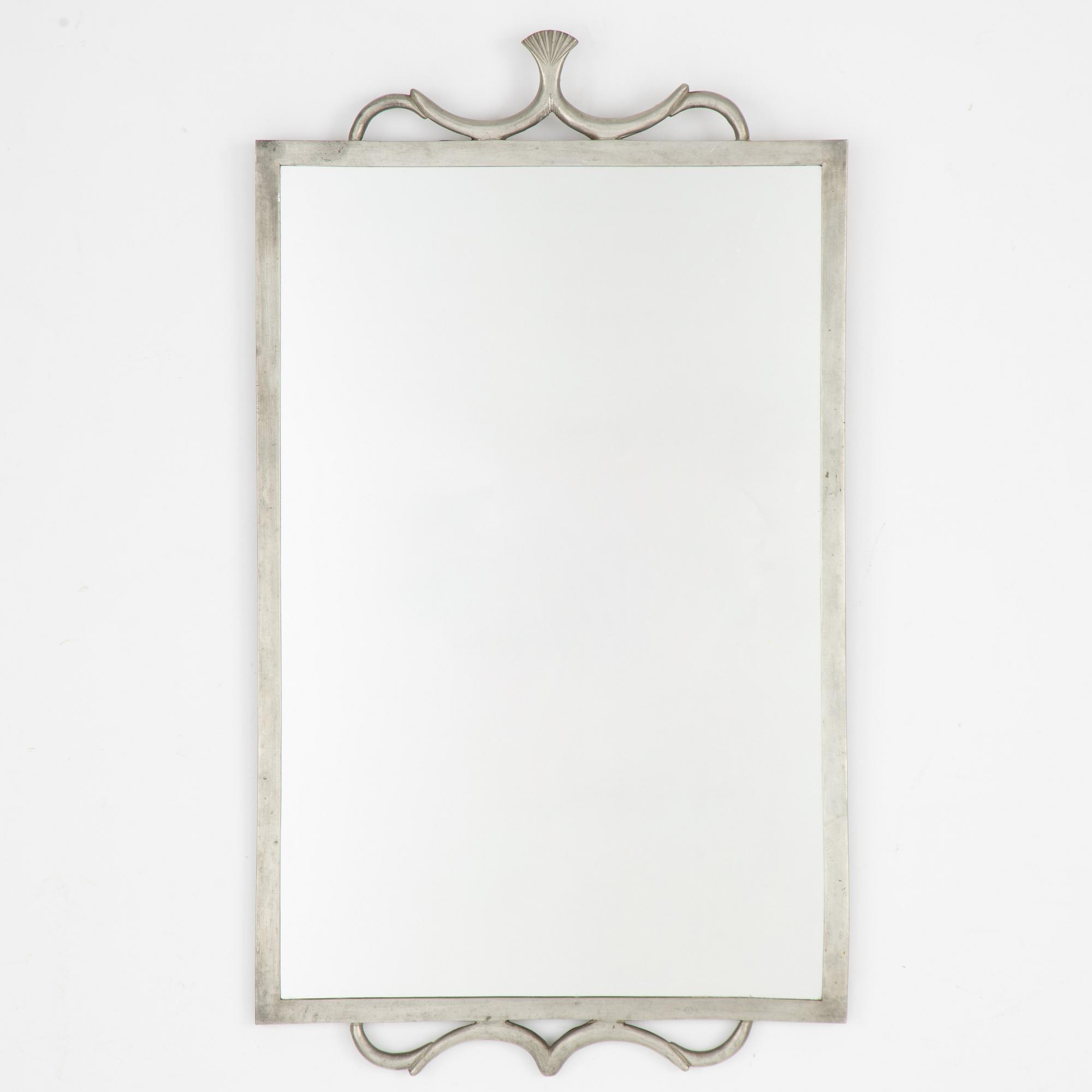Nils Fougstedt, a Swedish Grace pewter mirror, Firma Svenskt Tenn, Stockholm, 1920s.