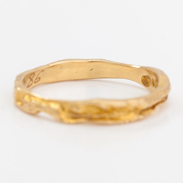 Björn Weckström, Ring "Lapp gold lukko", 18K guld. Lapponia 1986.