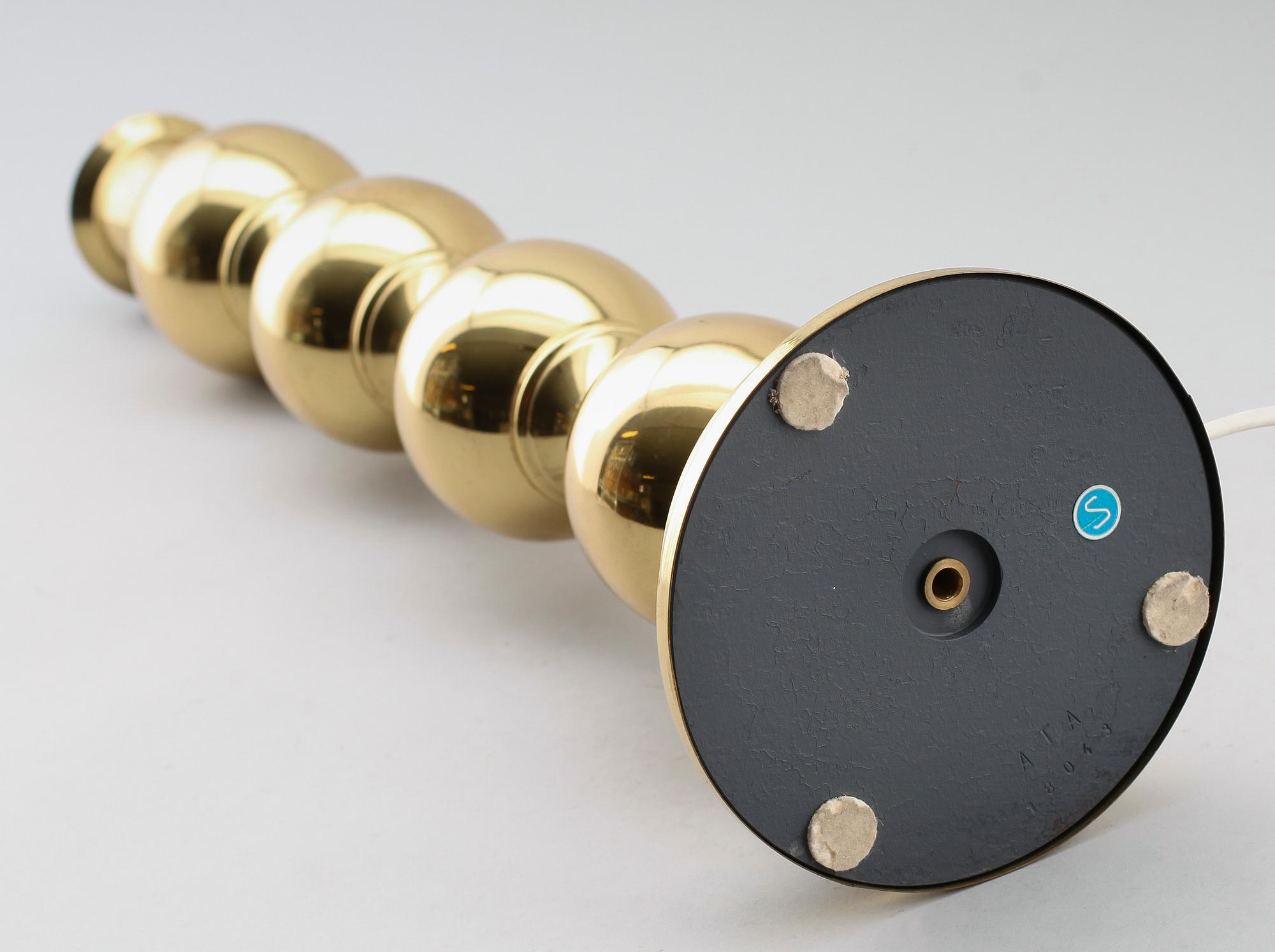 BORDSLAMPA, mässing, 1900-talets andra hälft.