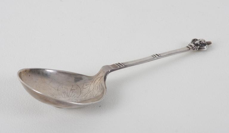 BRÄNNVINSSKED, silver, Christoffer Bauman(1758-1797/1800), 1778 Hudiksvall.