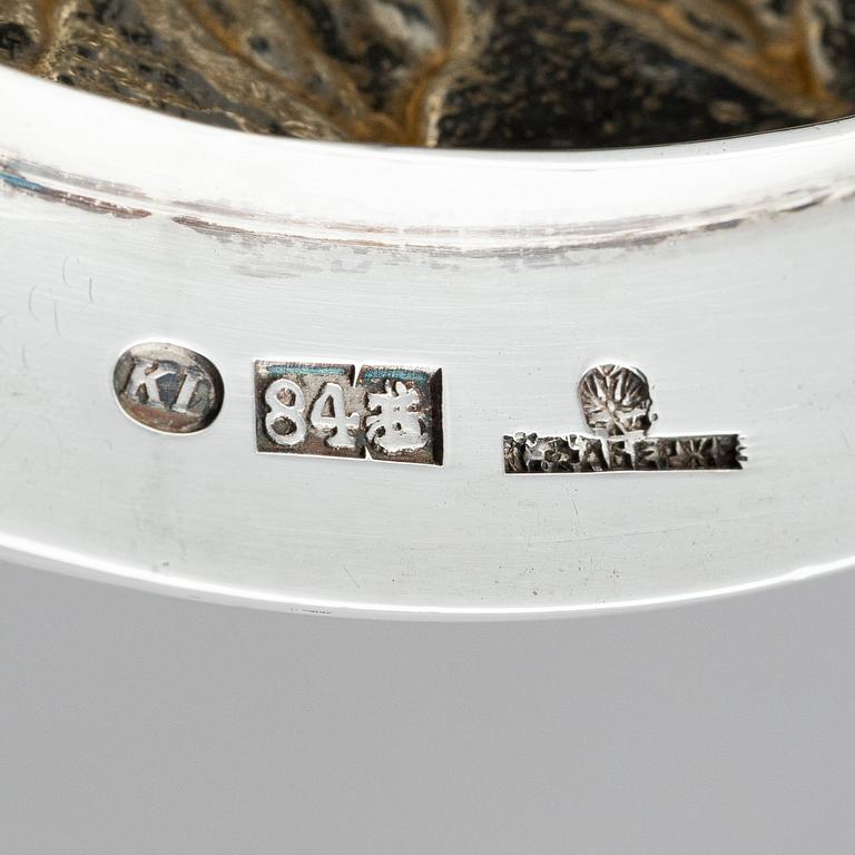 Fabergé, skål, silver och slipat glas, Ryssland, troligen omkring sekelskiftet 1900.