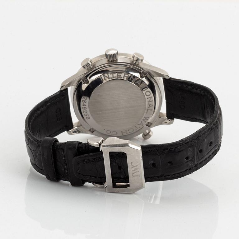 IWC, Schaffhausen, Portuguese, Rattrapante, chronograph(Split-Seconds), wristwatch, 41 mm.