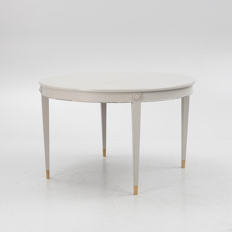 A Gustavian style dining table, first half of the Century.