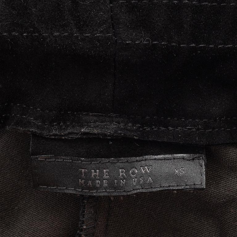 The Row, a pair of suede pants, size 0.