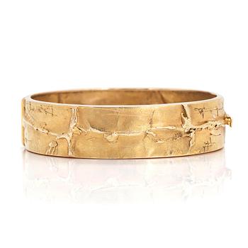 Björn Weckström, an unique 14K gold bracelet. Lapponia 1964. Signed BW -64.