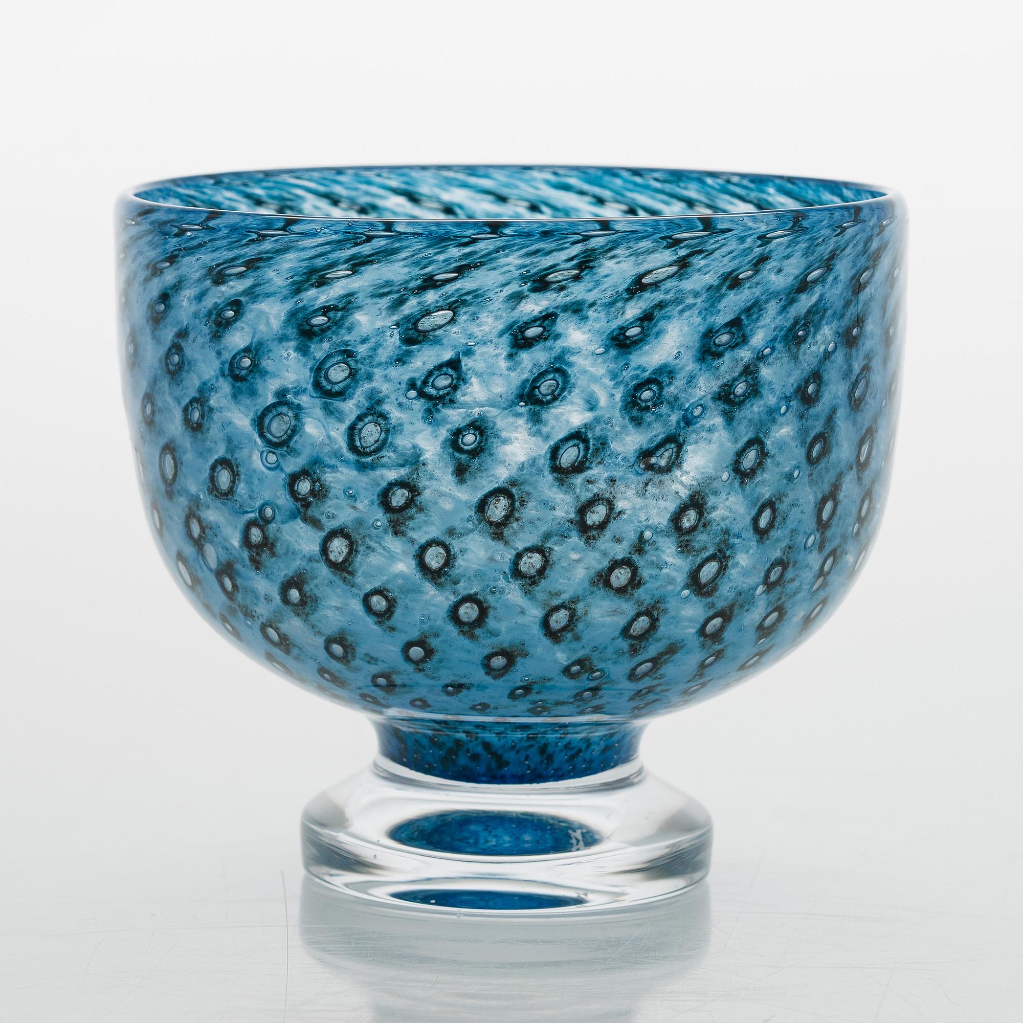 Bertil Vallien, a glass bowl, Boda, signed Boda B. Vallien 57537.