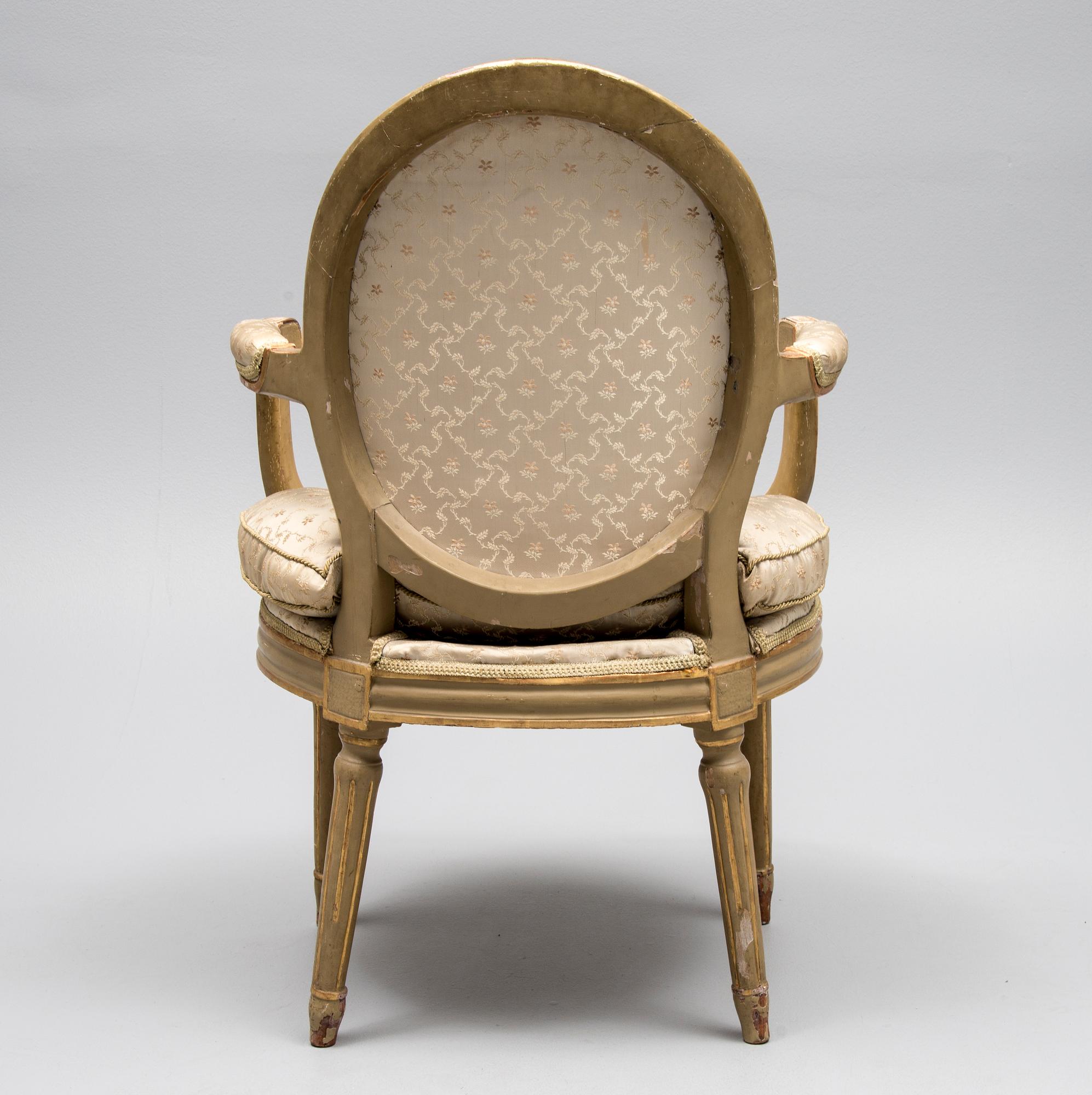 KARMSTOL, Louis XVI-stil, Frankrike 1800-tal.