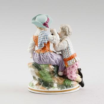 FIGURGRUPP, porslin, Berlin, 1900-talets första hälft.