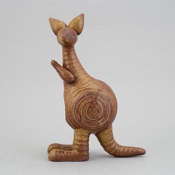 Lisa Larson, figuriin, kivitavaraa, "Kenguru", "Stora Zoo" sarjasta, Gustavsberg.