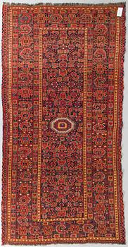 An Antique Beshir carpet, ca 275x145 cm.