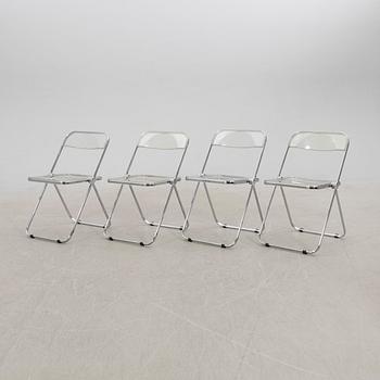 Giancarlo Piretti, Folding chairs 4 pcs, "Plia", Castelli, designed in 1967.
