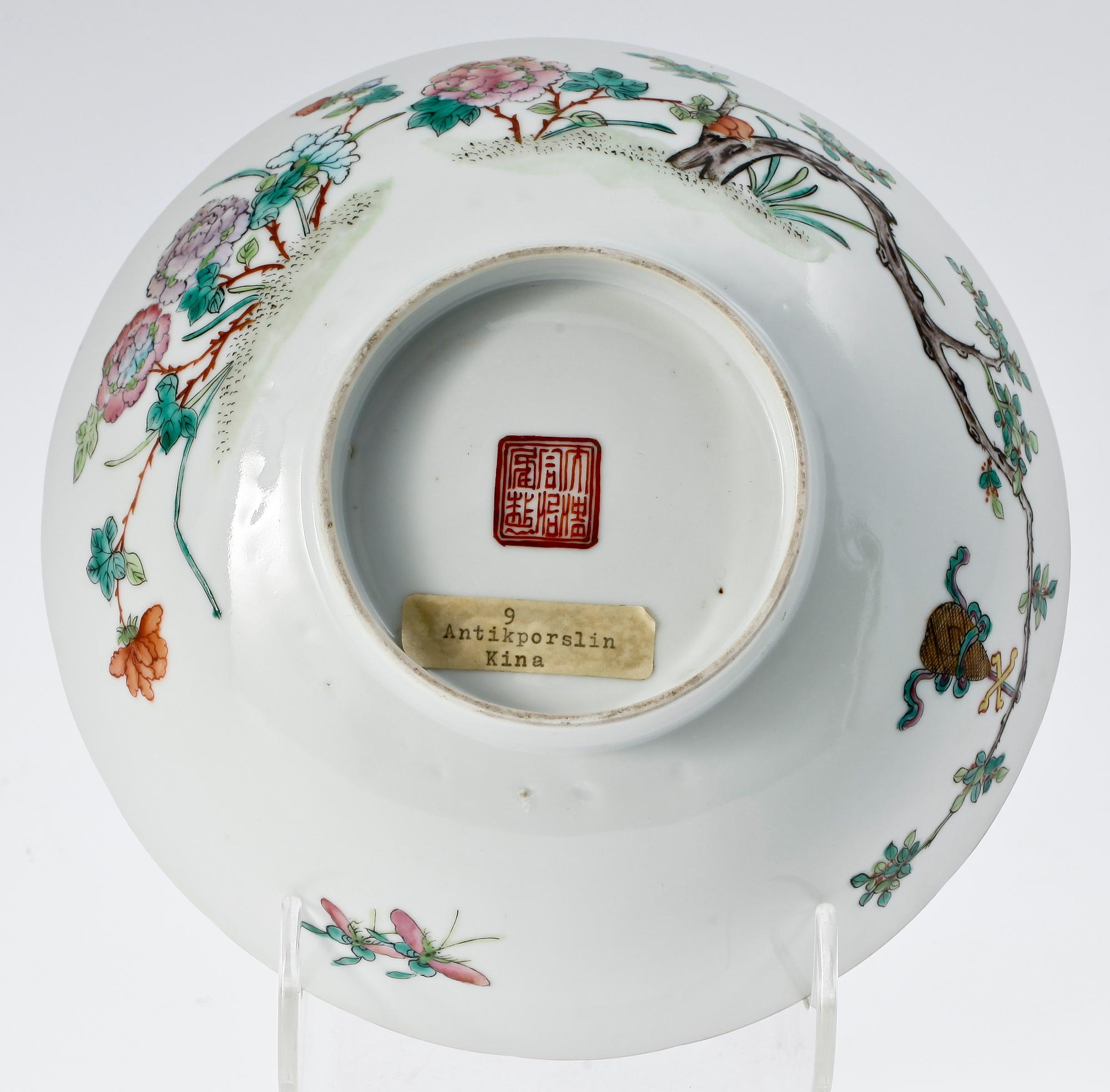 SKÅL, porslin, Kina. 1900-tal.