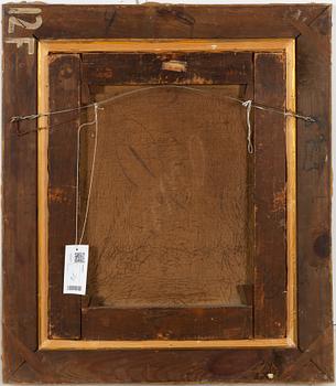 Okänd konstnär, 1800-tal, Porträtt av flicka i vit klänning.