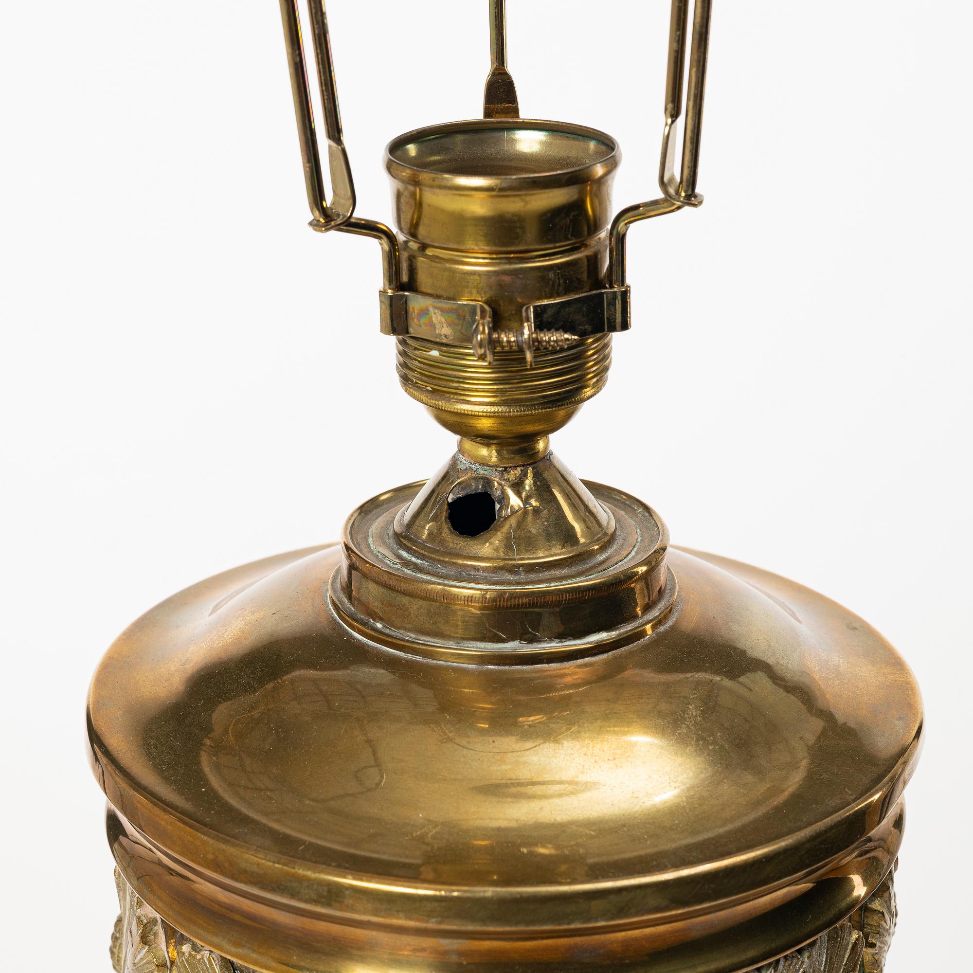 Table lamp, Jugend, Skultuna, around the year 1900.