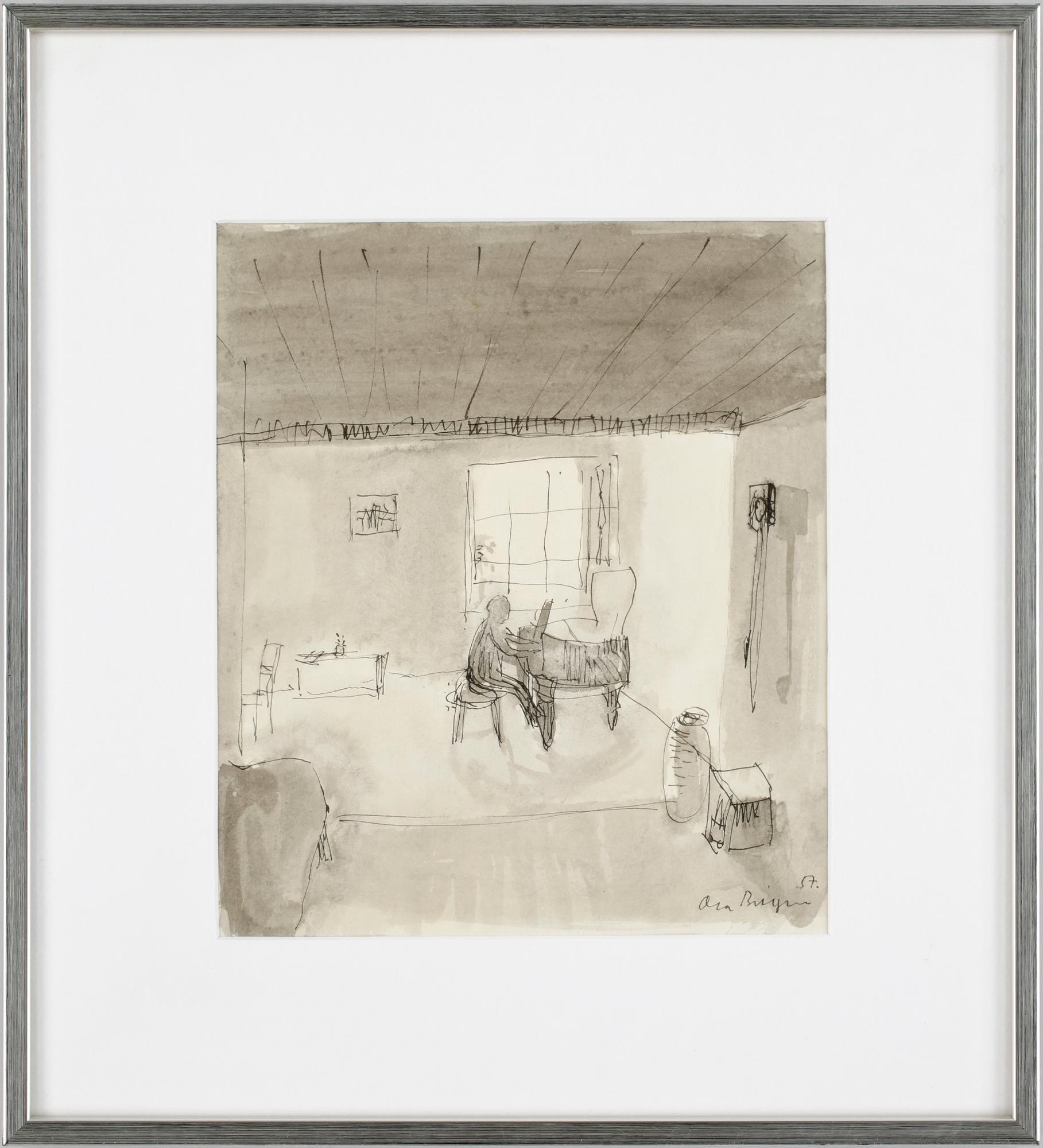 OLA BILLGREN, blandteknik, sign och dat -57.