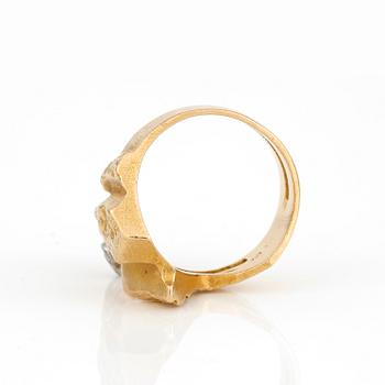 RING, med åttkantslipade diamanter, totalt ca 0,03 ct, Lapponia, Finland, 1989.