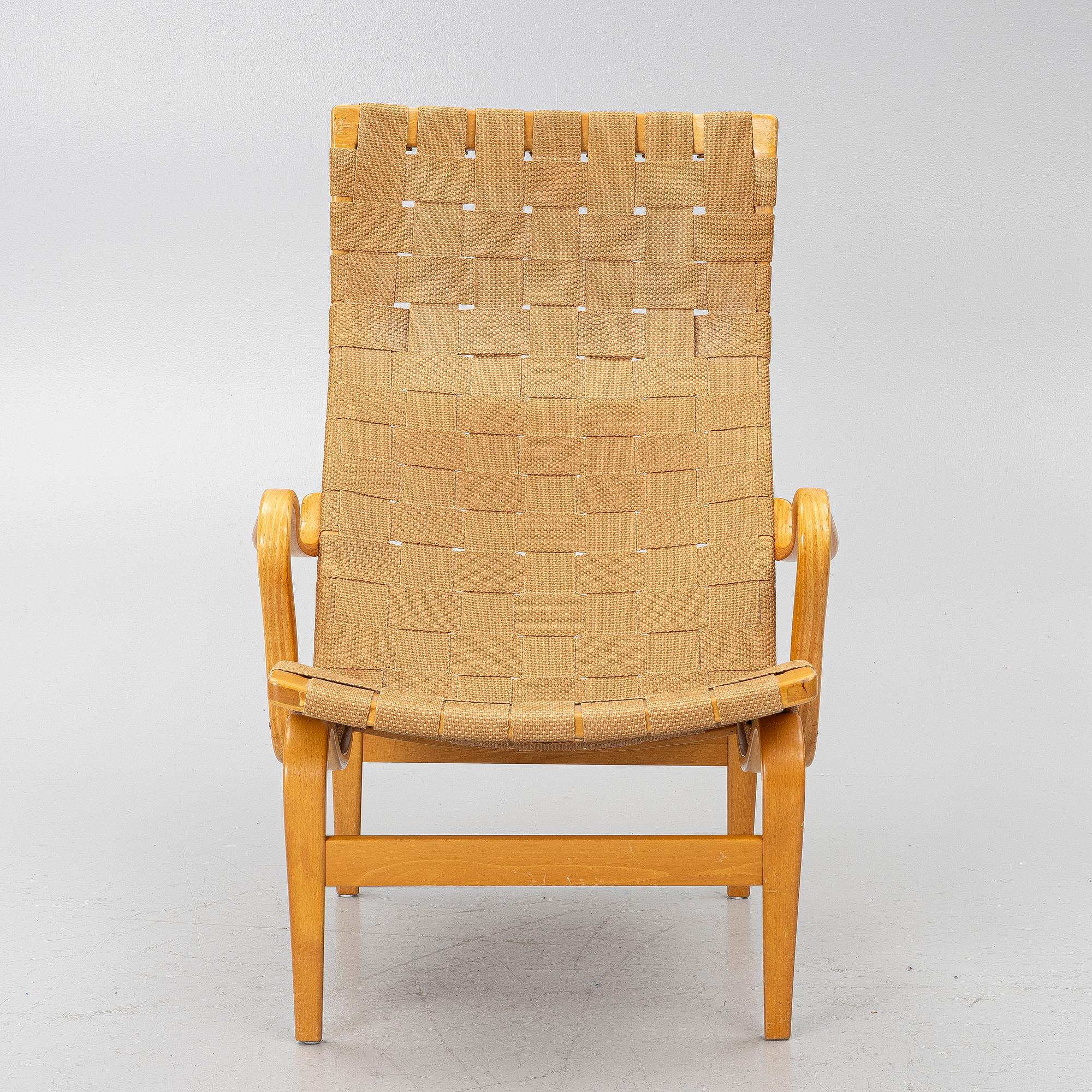Bruno Mathsson, Armchair, 'Pernilla', Firma Karl Mahtsson, Värnamo, 1944.