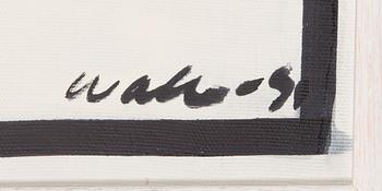 Raimo Walo, acrylic on canvas, signed and dated -91.