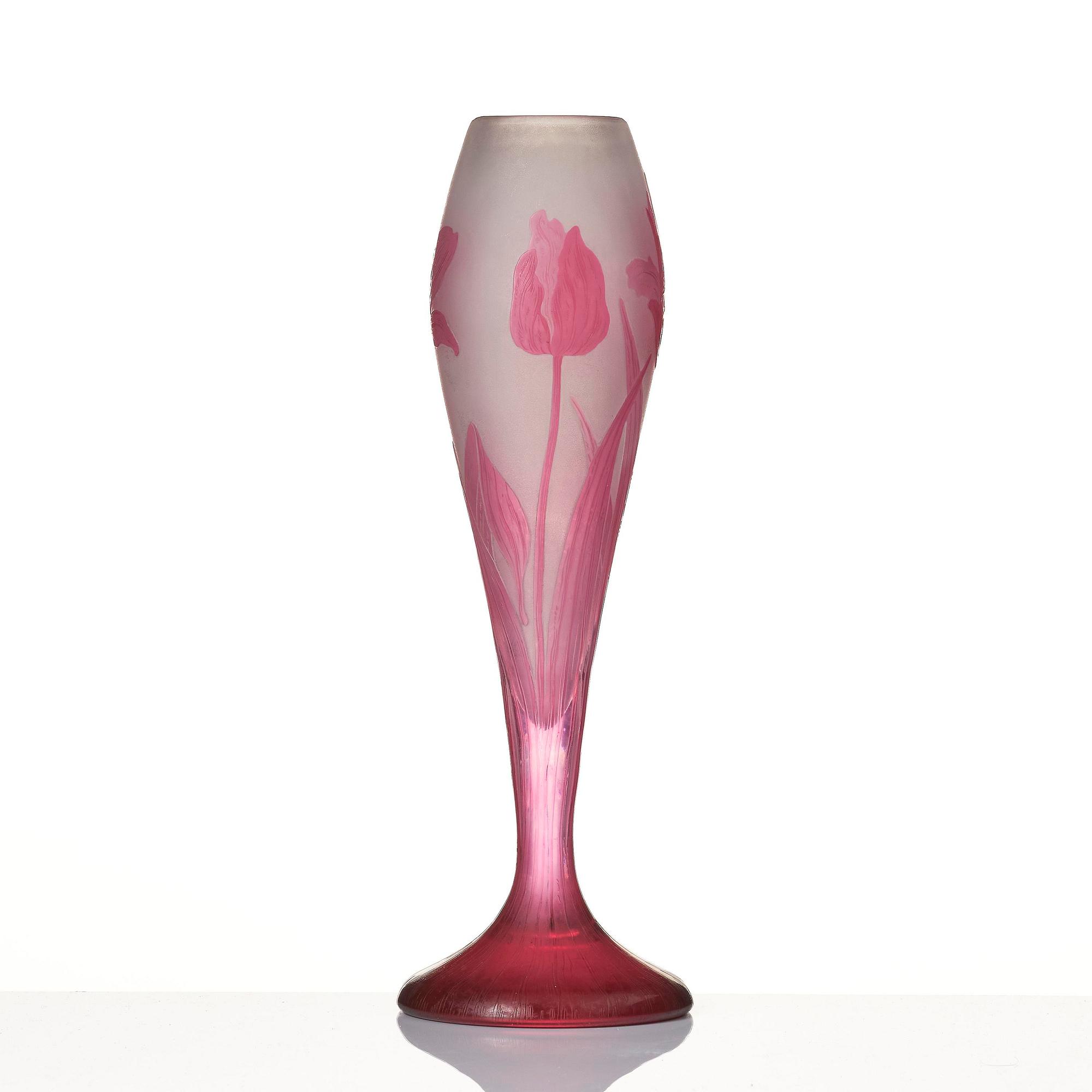 Karl Lindeberg, An Art Nouveau cameo glass vase, Kosta, model 173, circa 1900.