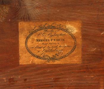 SPEGEL, empire, Petter Gustaf Bylander, Göteborg, etikettmärkt.