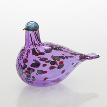 Oiva Toikka, a "Amethyst bird" glass bird, signed and numbered O. Toikka Iittala 140 2021/1887.