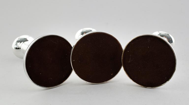 LJUSSTAKAR, 3 st, silver, MGAB, Uppsala 1961-63.