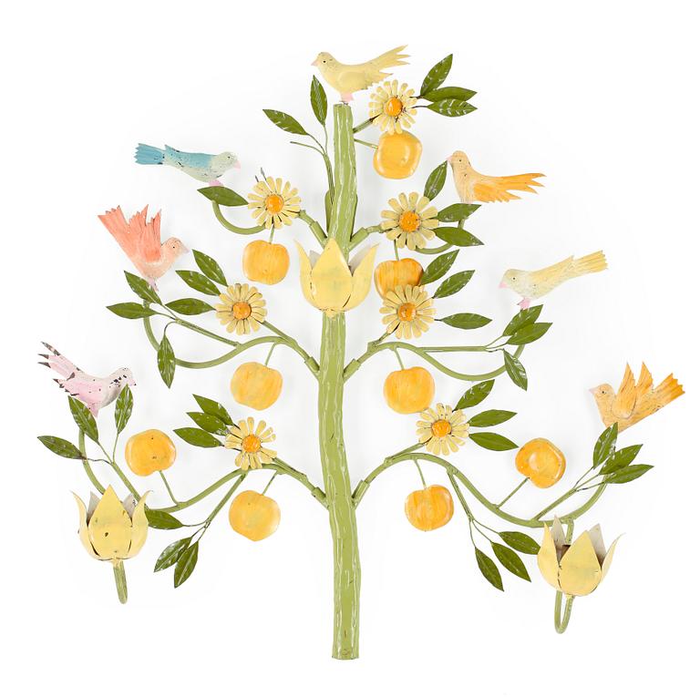 VÄGGAPPLIQUE, plåt. 1900-tal.