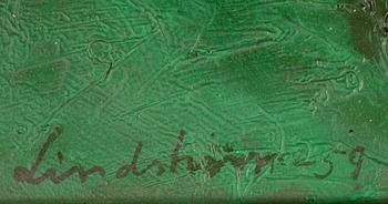 BENGT LINDSTRÖM, olja på pannå, sign o dat 59.