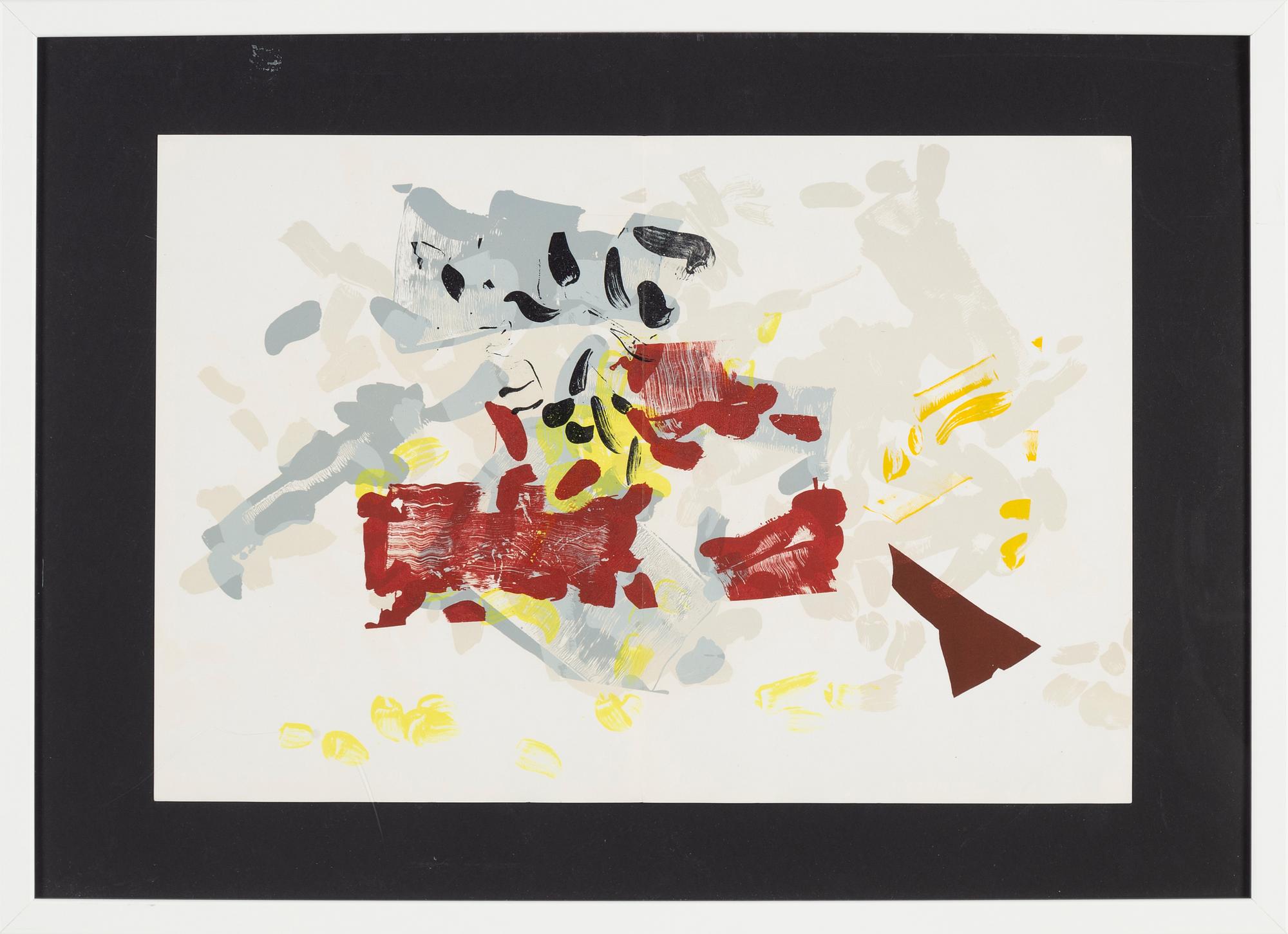 JEAN-PAUL RIOPELLE, colour lithographe, from Derrière le Miroir nr 171, 1968.