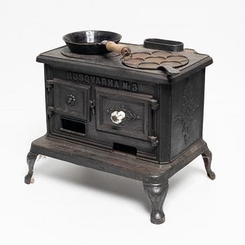Toy stove, cast iron, Husqvarna No 3, 19th/20th century.