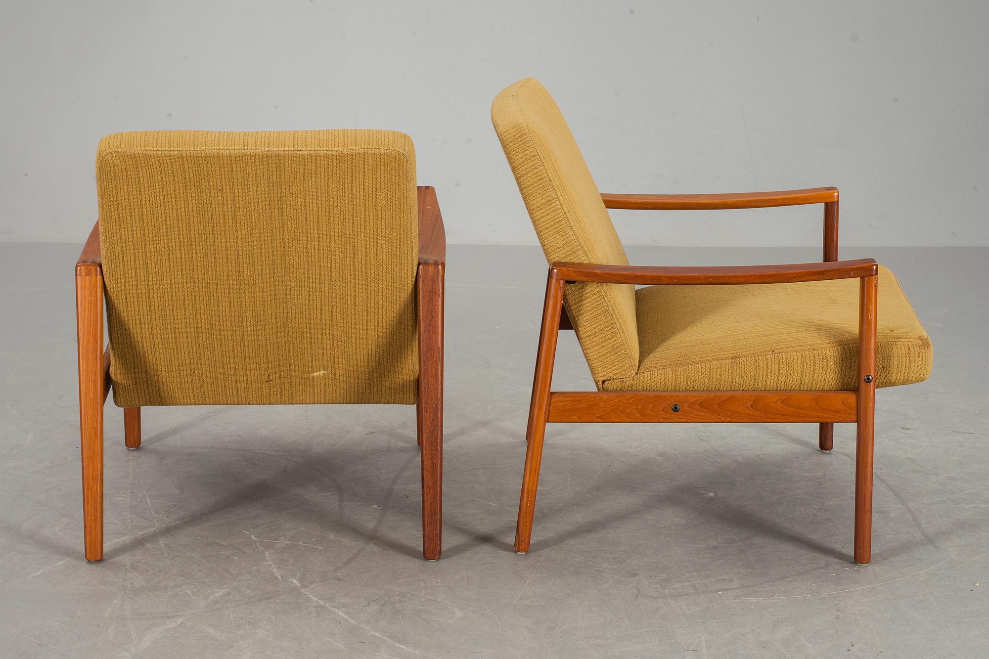 FÅTÖLJER, ett par, 1950/60-tal.