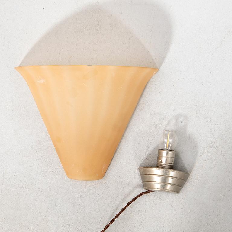 Edward Hald, wall lamp, Orrefors, 1930s.