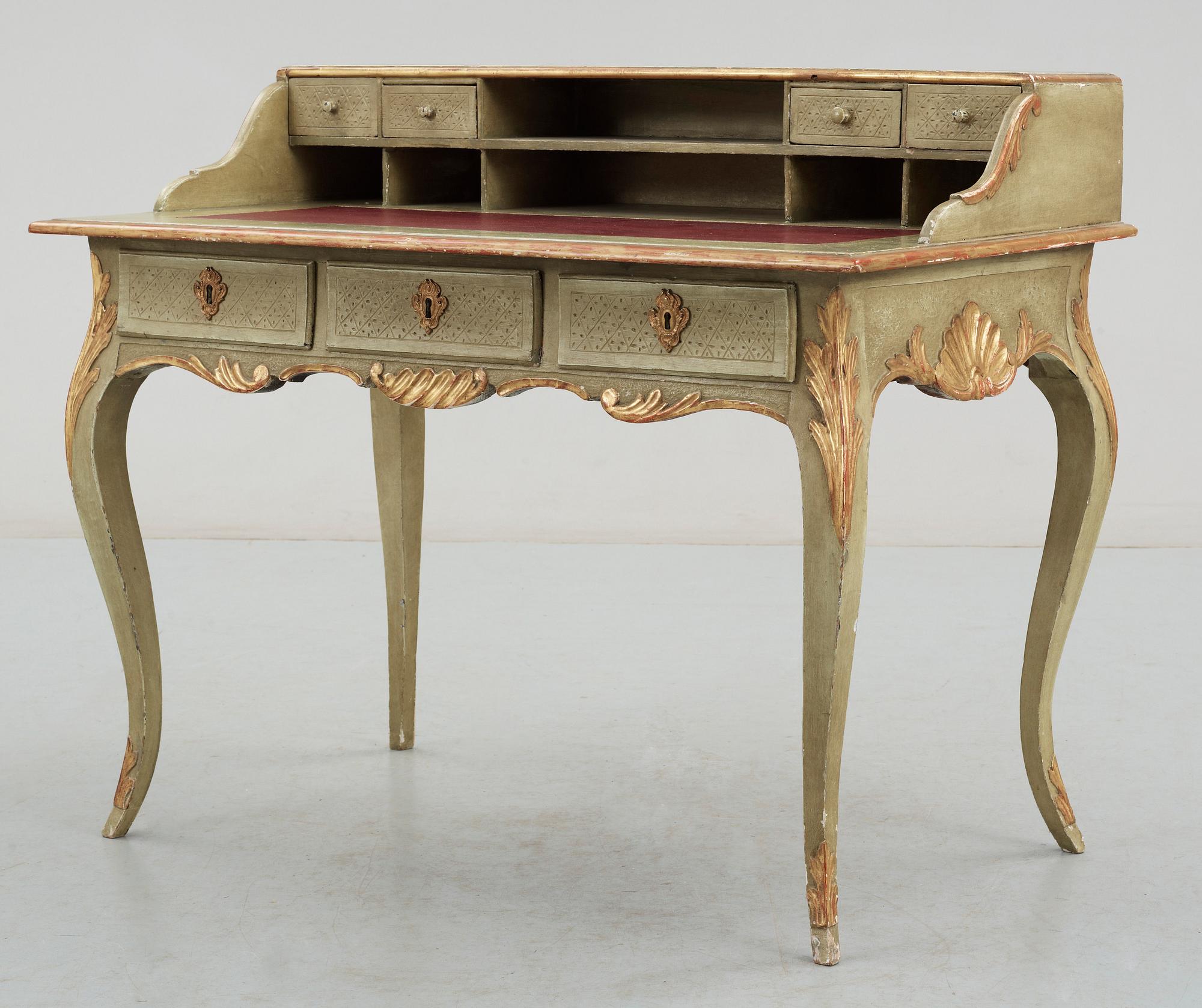 SKRIVBORD, rokokostil, 1800-tal.