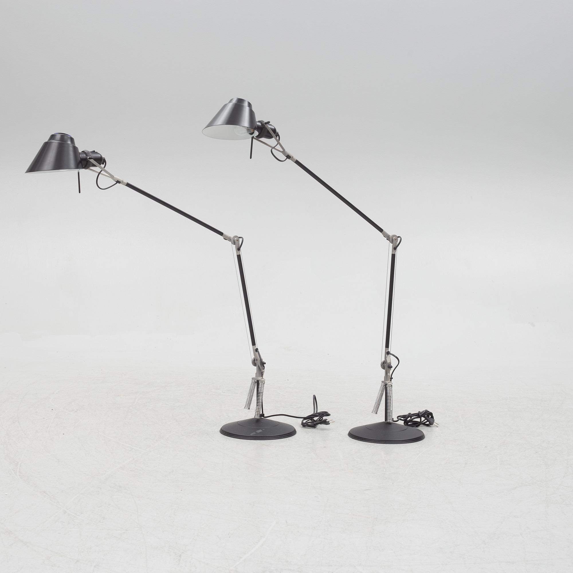 Walter Monici, a pair of 'Tangram' table lamps, Lumina, Italy.
