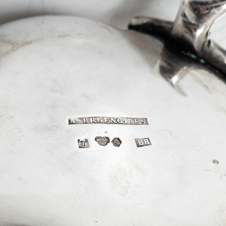 A Swedish silver cream jug, mark of A Bergengren, Lund 1937.