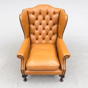 FÅTÖLJ, Engelsk stil, sent 1900-tal.