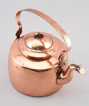 KAFFEKANNA, koppar, 1800-tal.