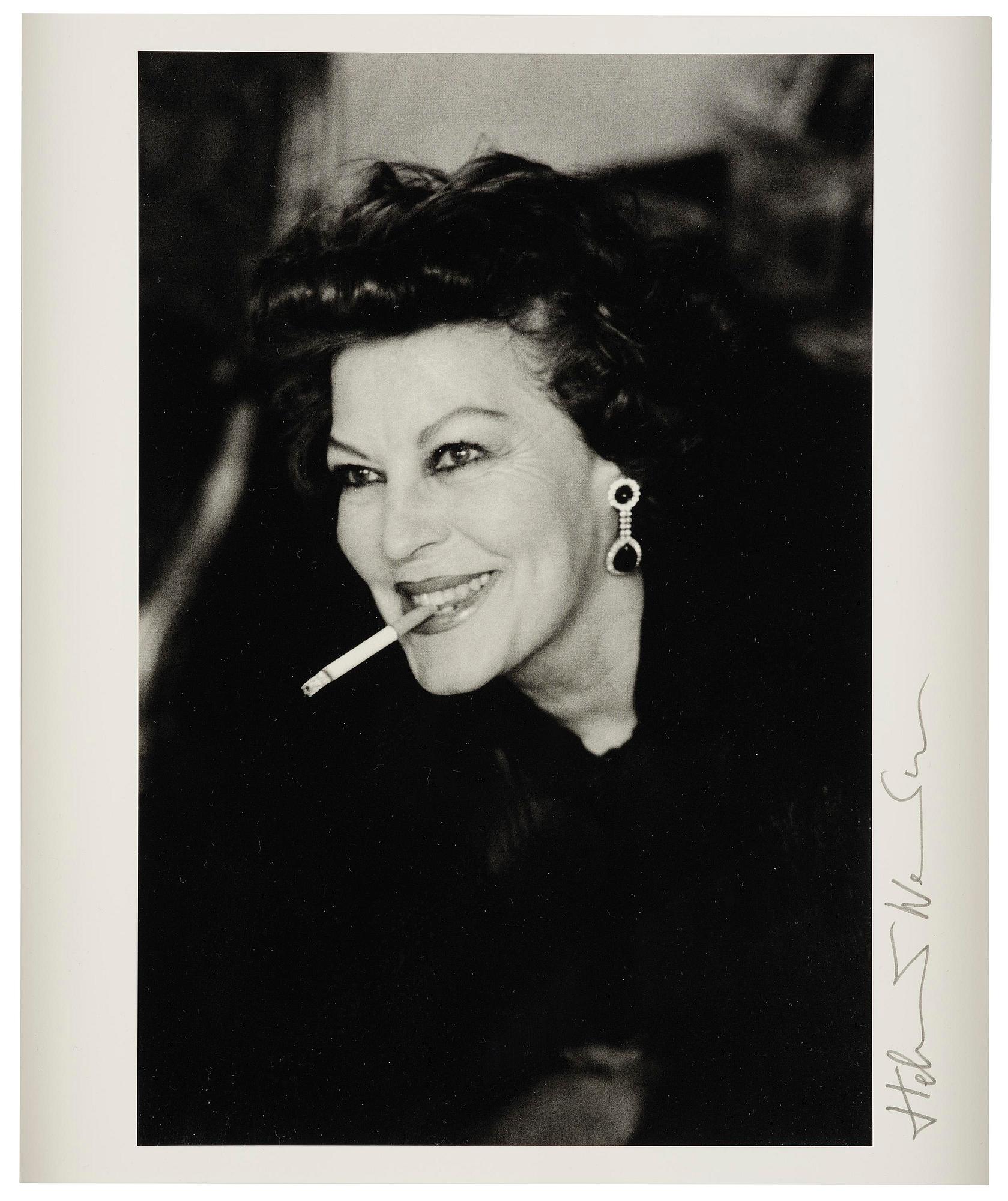 Helmut Newton, "Ava Gardner, London, 1984".