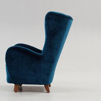 A Danish upholstered easy chair, possibly by Mogens Lassen, 1940's-50's.