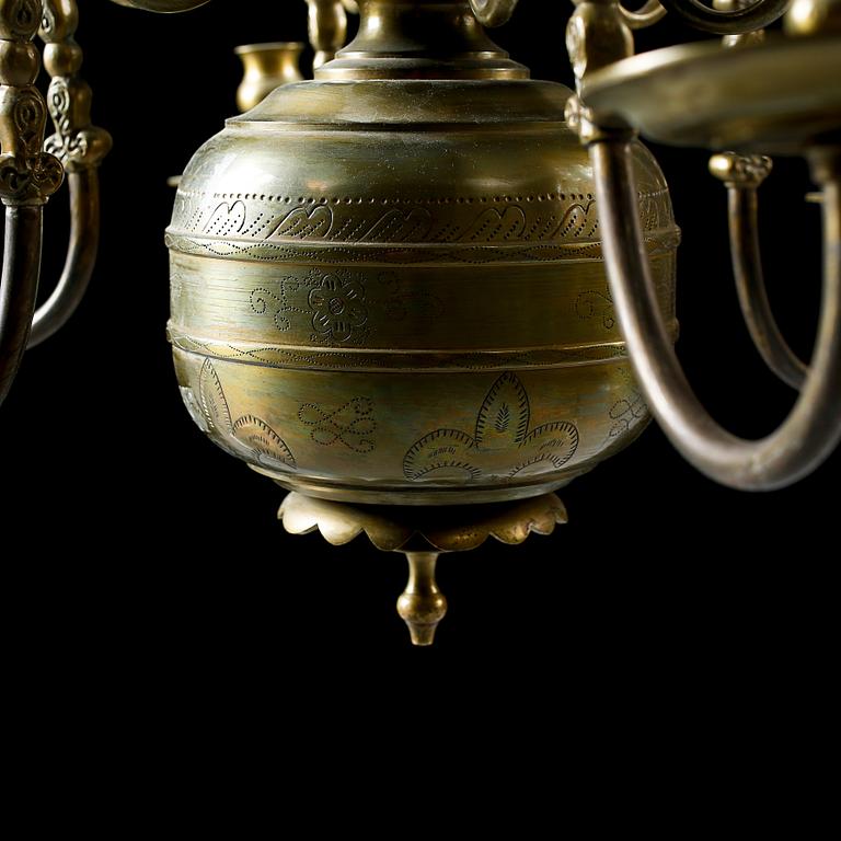 LJUSKRONA, s k Malmkrona, barockstil, 1900-tal, höjd ca 65 cm.