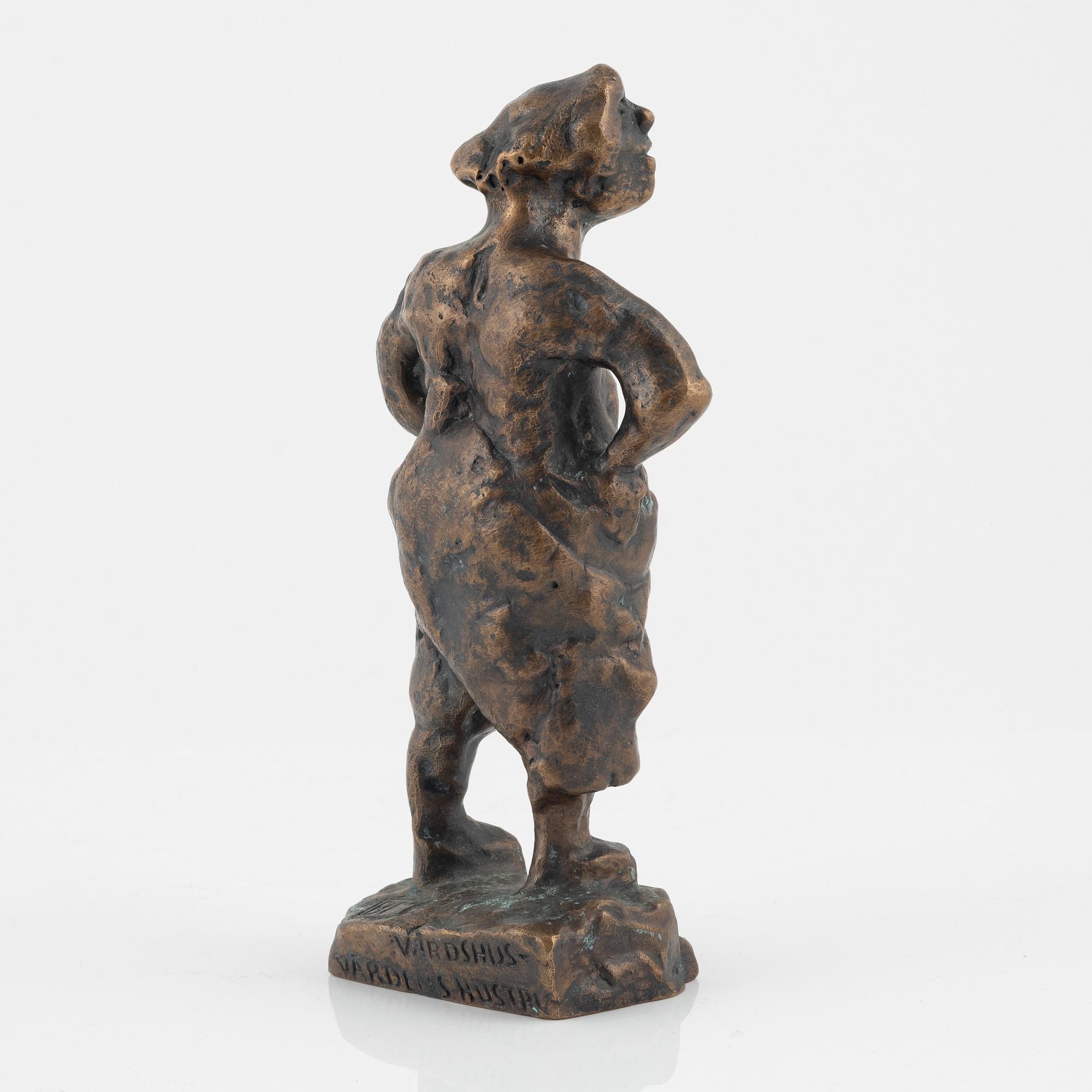 Bror Marklund, sculpture, signed, bronze, height 22 cm.
