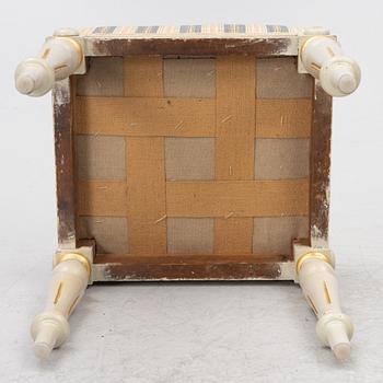 A pair of Gustavian style stools, 19th century.