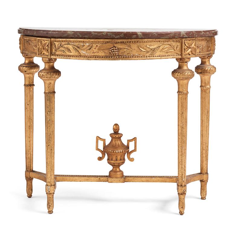 A Gustavian late 18th century console table.