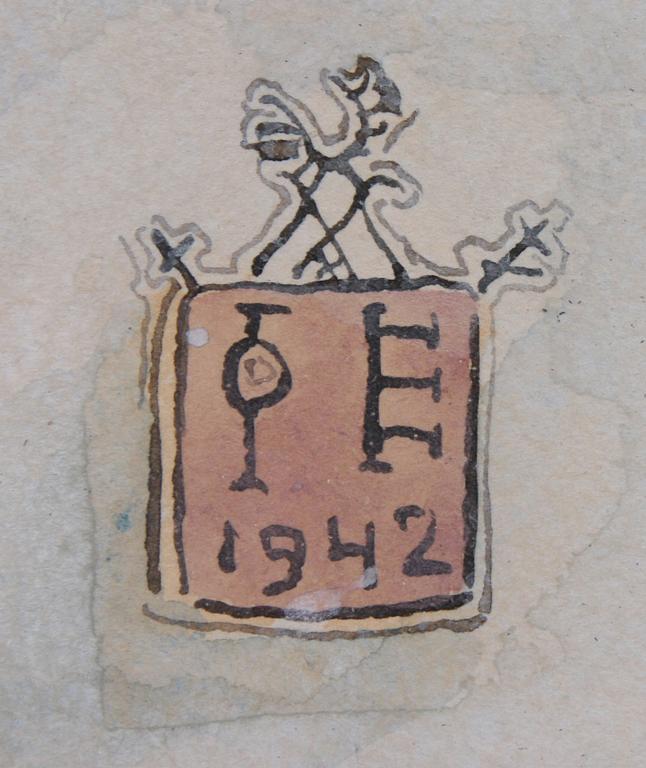 OSSIAN ELGSTRÖM, akvarell, sign.