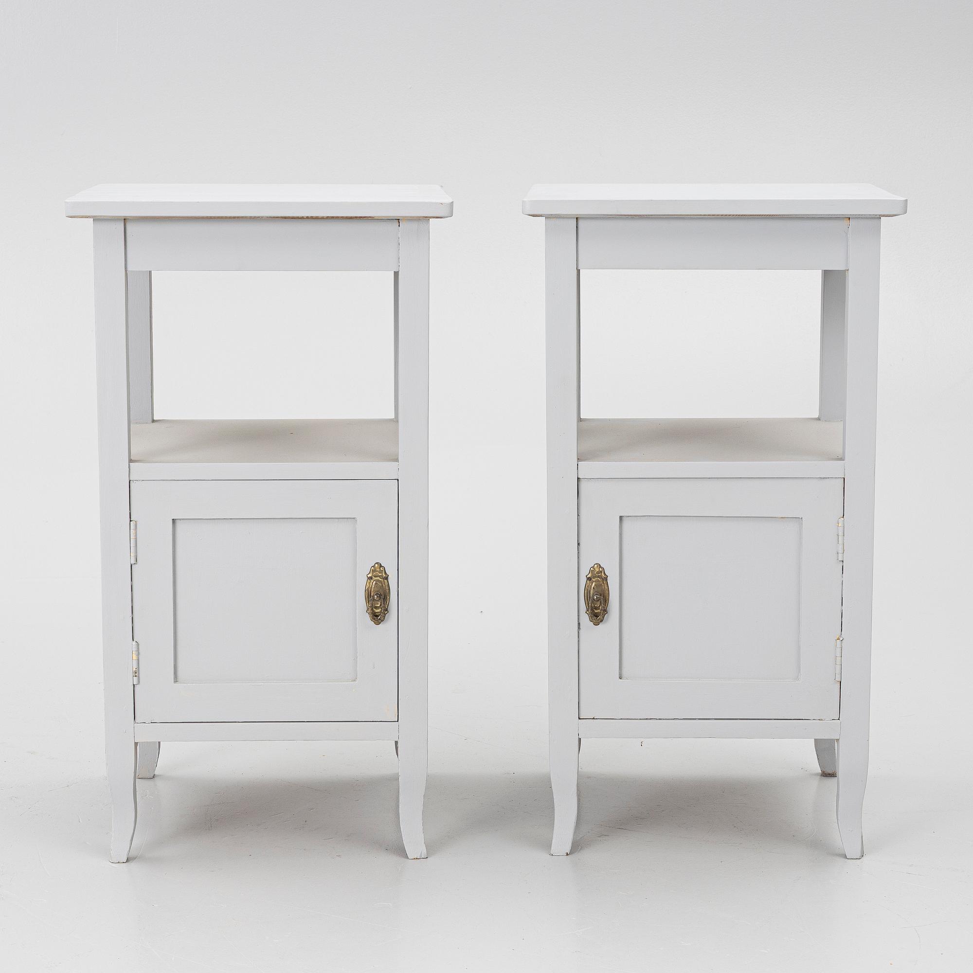 A pair of bedside tables, 20th century.