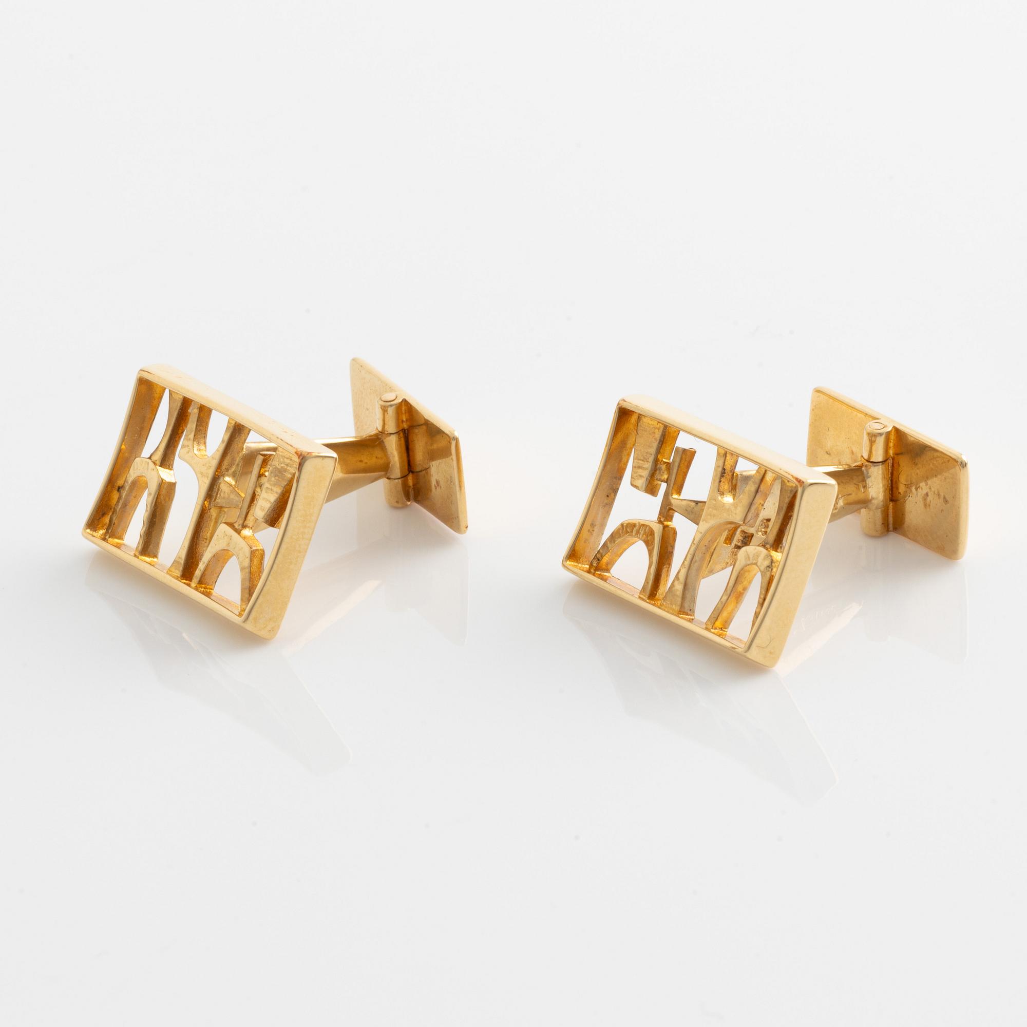 Robbert, cufflinks, a pair, 18K gold.