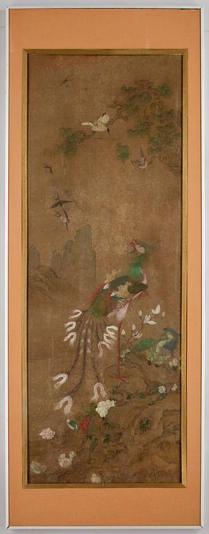 SIDENMÅLERI, okänd konstnär, Kina, 1900-talets första hälft.