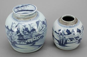 BOJANER, 2 st, porslin, Kina, 1800-tal.