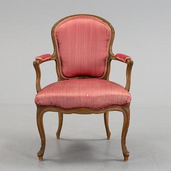 A 19th century rococo style chair.