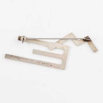 Wiwen Nilsson, monogrambrosch, sterlingsilver, Lund 1968.
